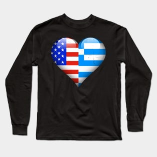 Half American Half Greek - Gift for Greek From Greece Long Sleeve T-Shirt